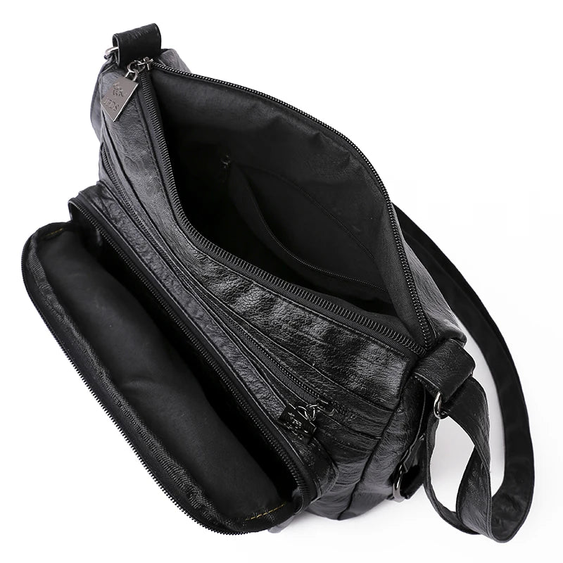 Women's Shoulder Bag - PU Leather Handbag Messenger Bag