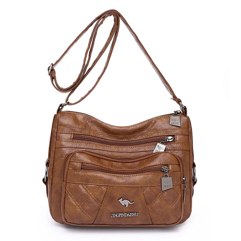 Women's Shoulder Bag - PU Leather Handbag Messenger Bag