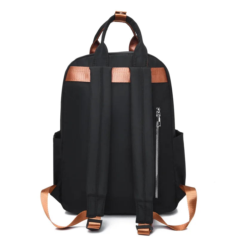 Women's Casual Nylon Backpack Large Capacity School Bag