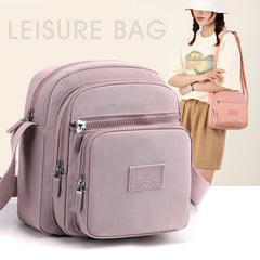 Casual Small Square Bag Lightweight Nylon Multi-compartment Mummy Bag