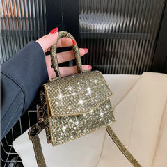 Sequins Crossbody Bag Small Handbag Mini Square Bag