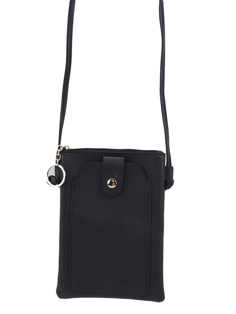 Small Mobile Phone Bag Pu Buckle Safety Shoulder Student Crossbody Bag