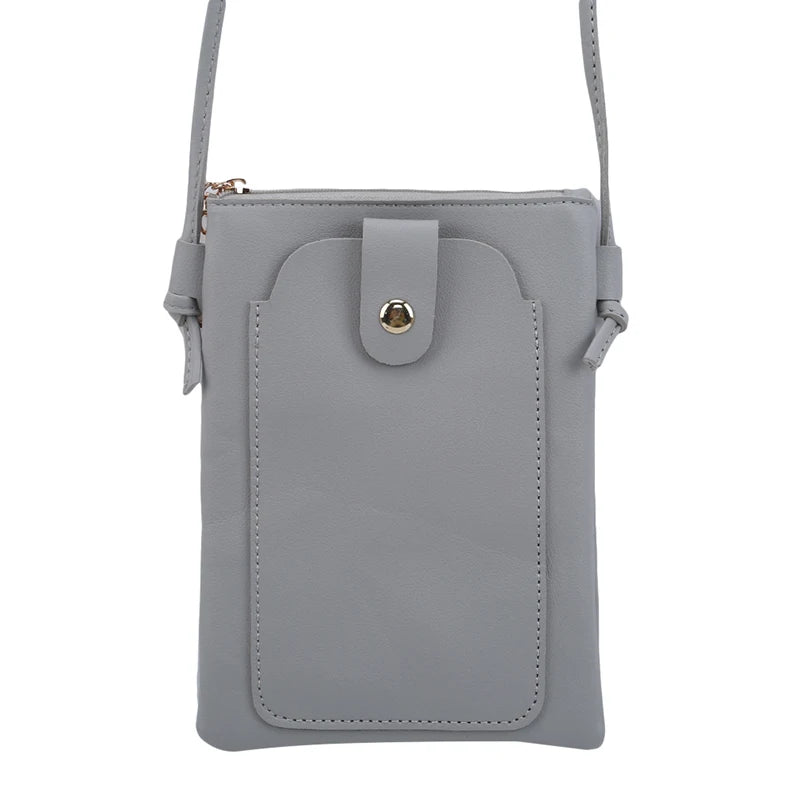 Small Mobile Phone Bag Pu Buckle Safety Shoulder Student Crossbody Bag