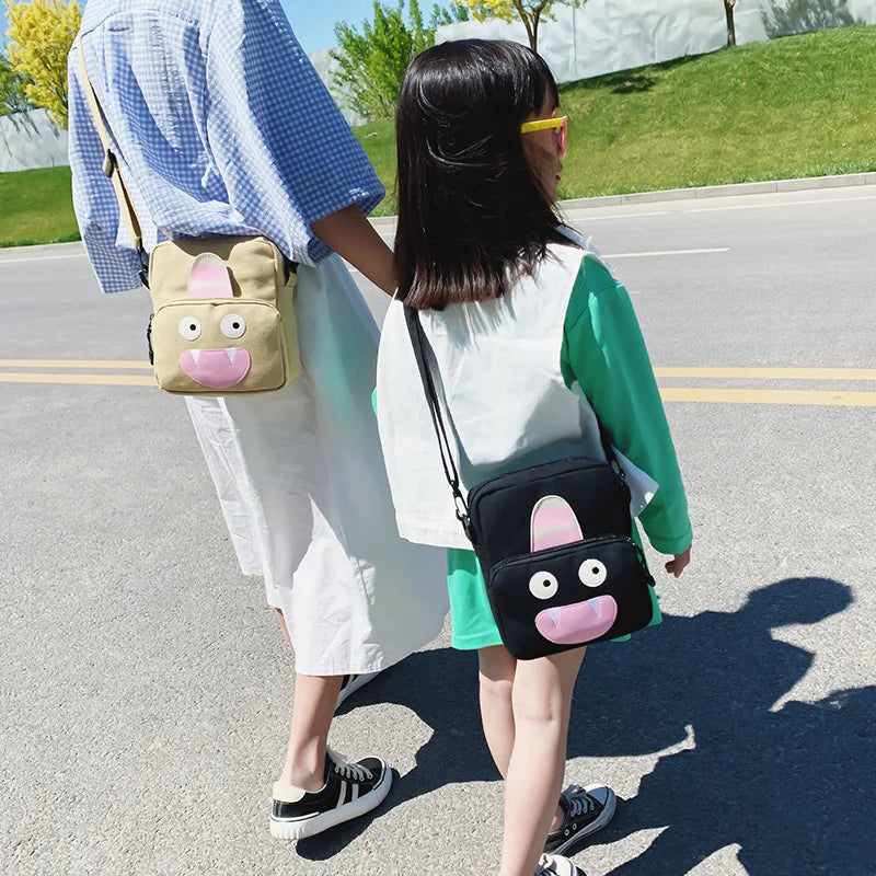 Cartoon Canvas Shoulder Bag for Girl Women All-match