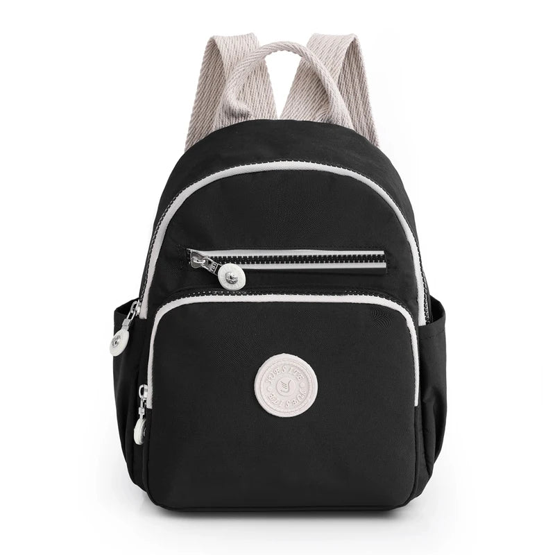 Small Women's Backpack Solid High Nylon Travel Bags Ladies Anti Theft Backpack