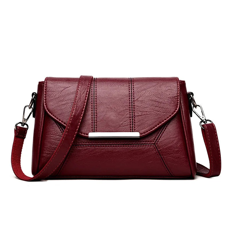Women's Soft Crossbody PU Leather Handbag Shoulder Messenger Bag