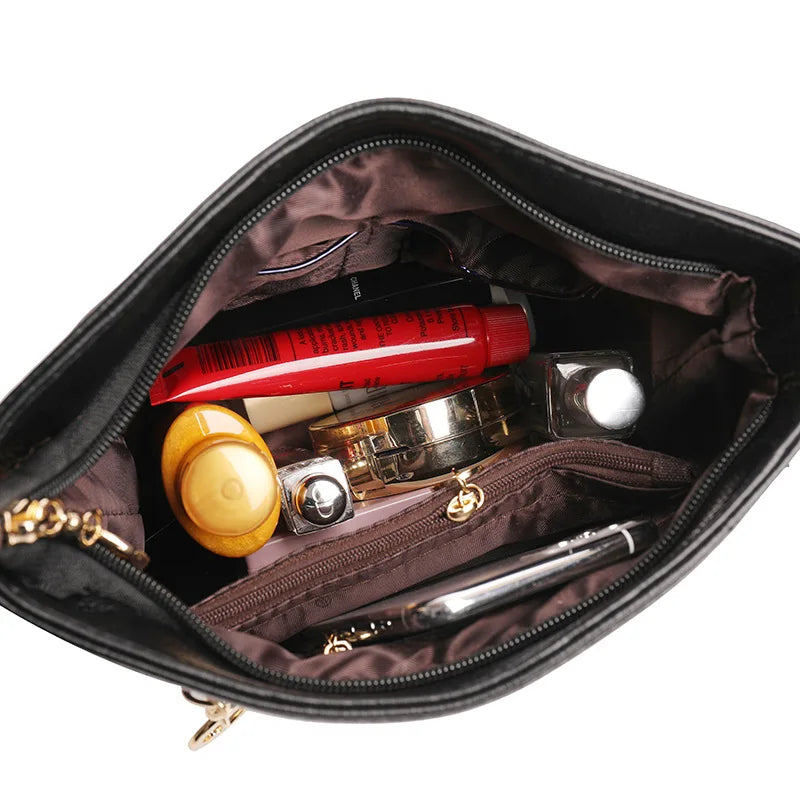 Large Capacity Leather Crossbody Bag For Women Soft Leather Shoulder Bag