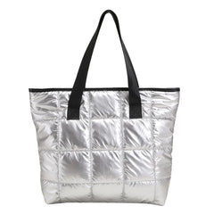 Spring Autum Women Winter Bag Padded Leather Handbags Vintage Handle C