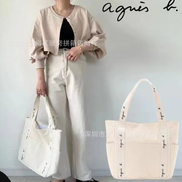 Spring Autumgirls Canvas Shoulder Bag College Student Portable Schoolbag
