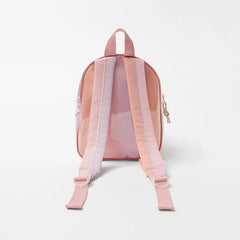 Pink Glitter Backpack for Girls with Decoration