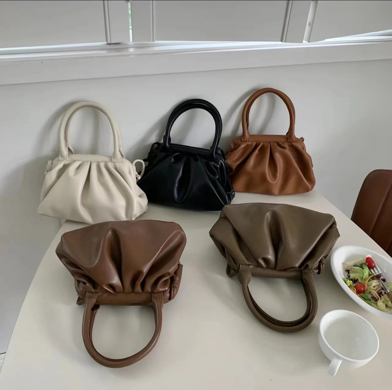 Pleated Cloud Mini Handbag Crossbody Small Bag