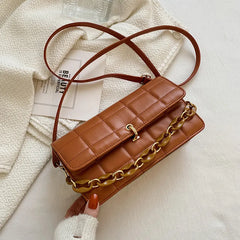 Plaid Chain Shoulder Bag Women's All-match Messenger Bag
