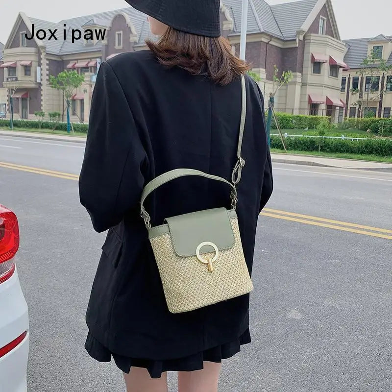 Summer Vintage Large Capacity Straw Bag for Women