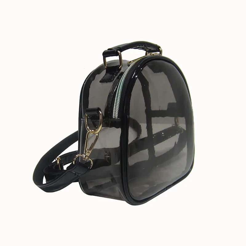 Clear PVC Mini Shoulder Bag for Women Casual Crossbody Jelly Handbag