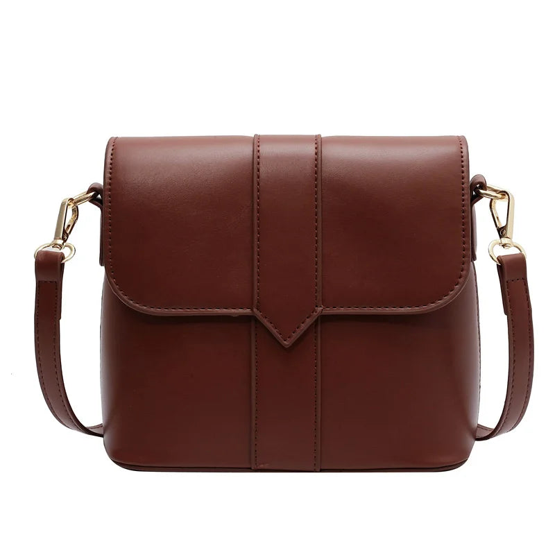 Retro Messenger Bag for Women, Shoulder Bag with Buckle, Crossbody Purse