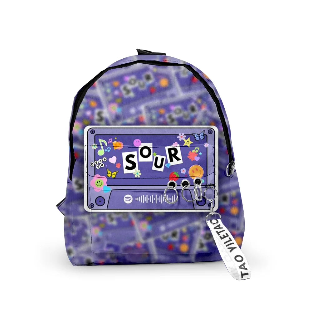 Kids' 3D School Bag, Funny Small Travel Backpack w/ Key Chain