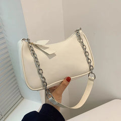 Retro Solid Ladies Handbags Girls Small Shoulder Bags