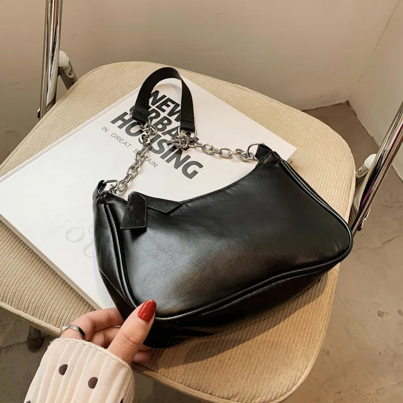 Retro Solid Ladies Handbags Girls Small Shoulder Bags
