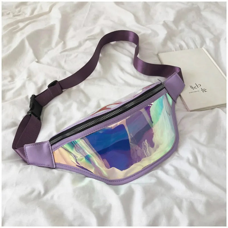 Women's Bag Laser Chest Bag Casual Wild Sports Messenger Waist Bag