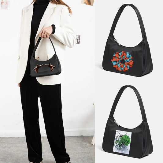 Colorful Pattern Printing Crossbody Bag for Women Underarm Shoulder Purse