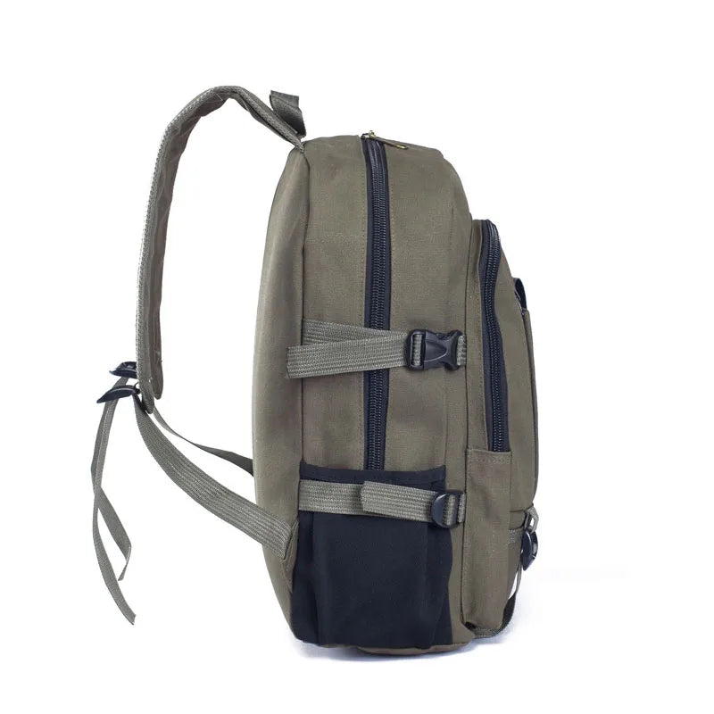 Vintage Canvas Backpack Rucksack School Satchel Travel Shoulder Bag