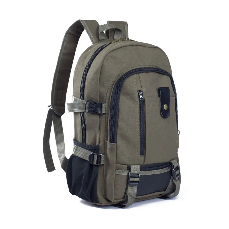 Vintage Canvas Backpack Rucksack School Satchel Travel Shoulder Bag