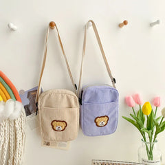 Velvet Bear Child Student Shoulder Diagonal Bag