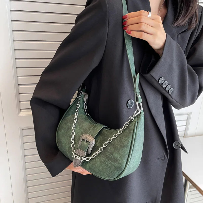 Vintage Small Underarm Bag Women's Handbags Ladies Shoulder Crossbody Bag