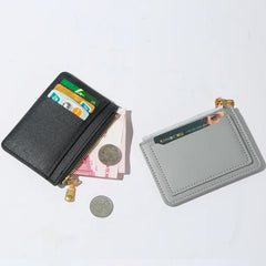 Short Wallet Women's PU Leather Zipper Multi-card Solid