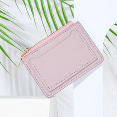 Short Wallet Women's PU Leather Zipper Multi-card Solid