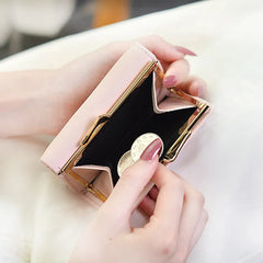 Flowers Pattern PU Leather Small Fresh Bucket Purses Mini Wallet