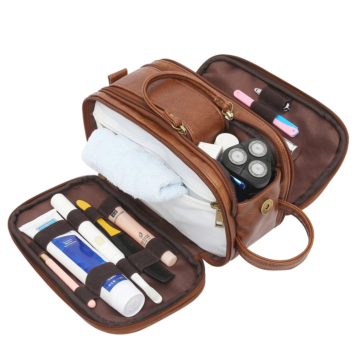 Waterproof Men Cosmetic Bag Hanging Makeup Bag Nylon Travel Organizer Large Nece