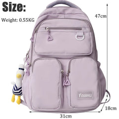 Waterproof Nylon Backpack Big Capacity Rucksack Schoolbag