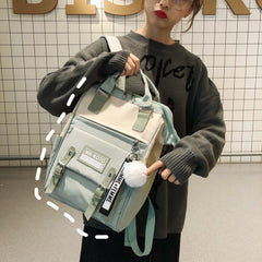 Waterproof Nylon Women Lovely Backpacks School Bags for Teenage Girls