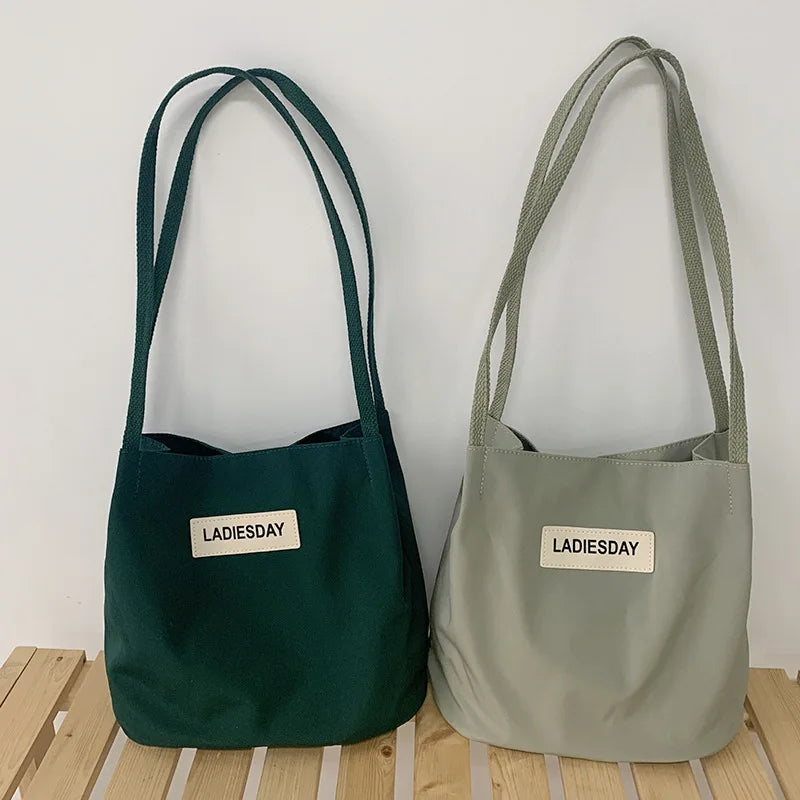 Waterproof Cotton Cloth Handbag for Women, Spring Autum Shoulder Bag