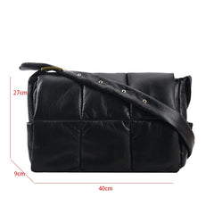 Women's Padded Winter Shoulder Bag Large Capacity Tote Crossbody Handbag