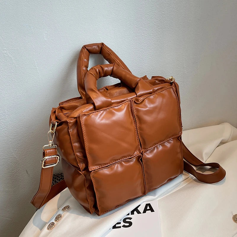 Winter Women's Shoulder Tote Space Cotton Feather Down Bag