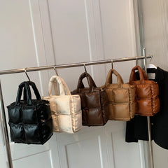 Winter Women's Shoulder Tote Space Cotton Feather Down Bag