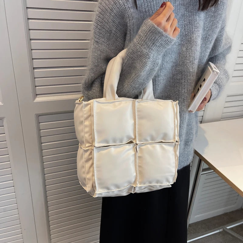 Winter Women's Shoulder Tote Space Cotton Feather Down Bag