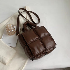 Winter Women's Shoulder Tote Space Cotton Feather Down Bag