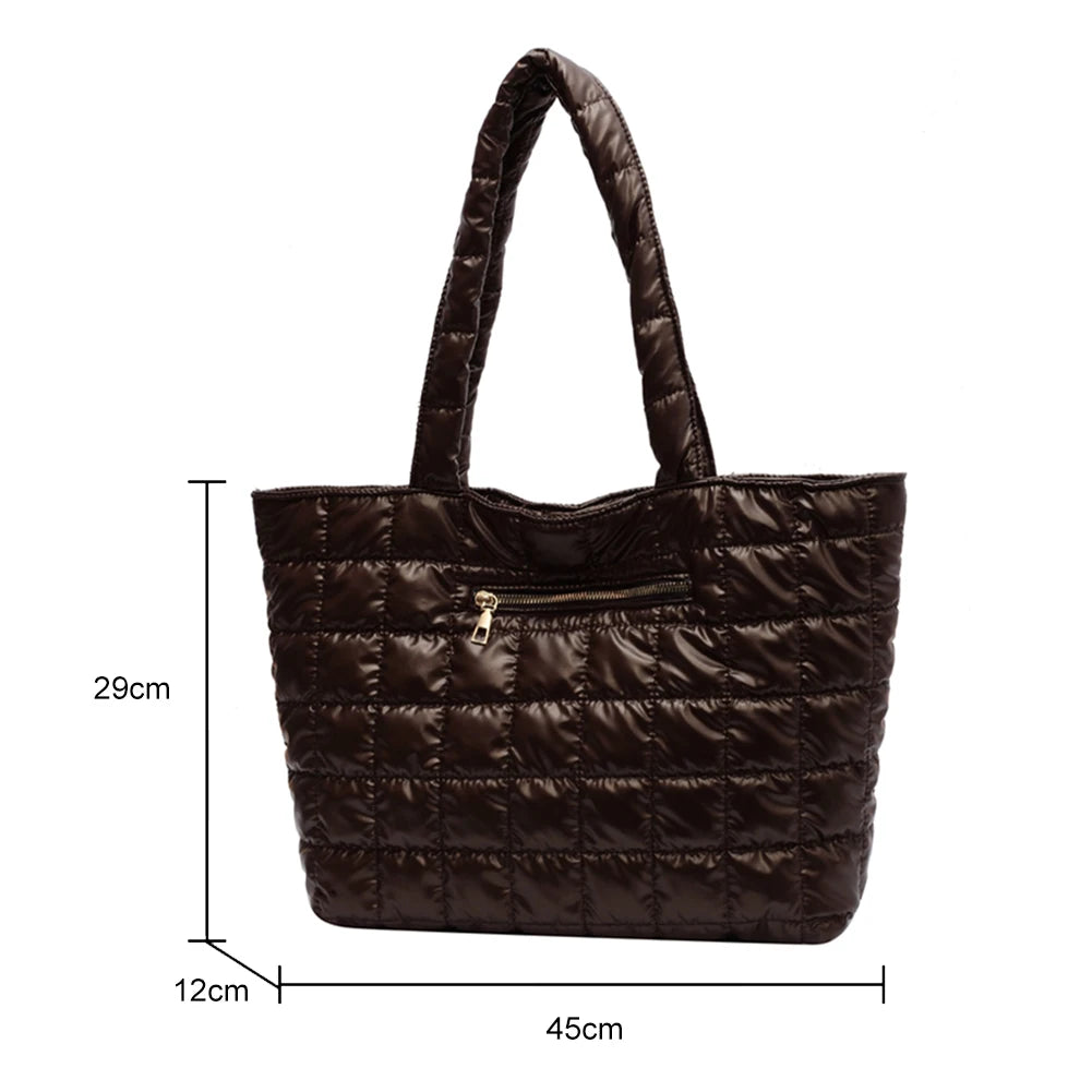 Winter Space Padded Handbag Tote Bags Women's Shoulder Underarm Bags
