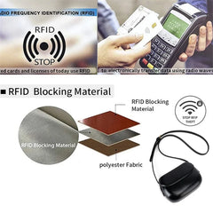RFID Blocking Leather Crossbody Pouch All-Match Phone Bag