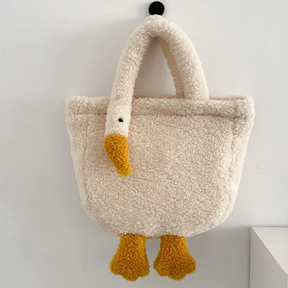 Cashmere Shoulder Bag Girl Cashmere Handbag Portable Messenger Bag