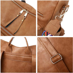 Women Backpack Travel Bag Casual Ladies Satchel Pu Leather Shoulder Bags