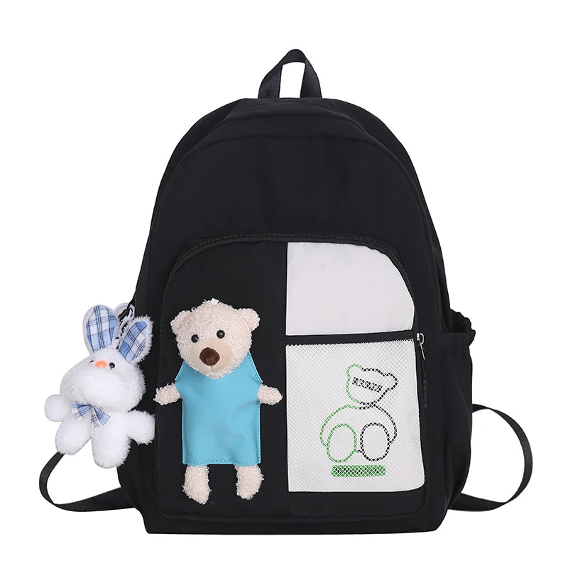 Women Backpack Teenagers Girls Large Nylon School Bag Female Anti Theft Bagpack