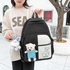 Women Backpack Teenagers Girls Large Nylon School Bag Female Anti Theft Bagpack