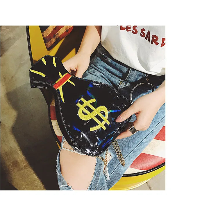 Embroidered PU Leather Shoulder Bag with Laser Design