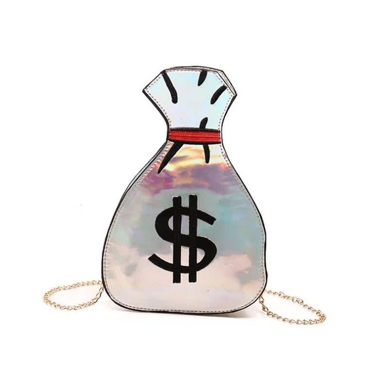 Embroidered PU Leather Shoulder Bag with Laser Design