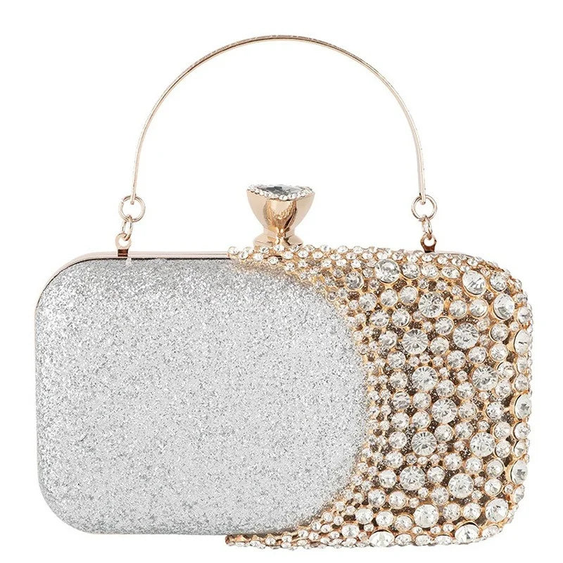 Women Diamond Evening Clutch Bag Wedding Dinner Purse Banquet Wallet