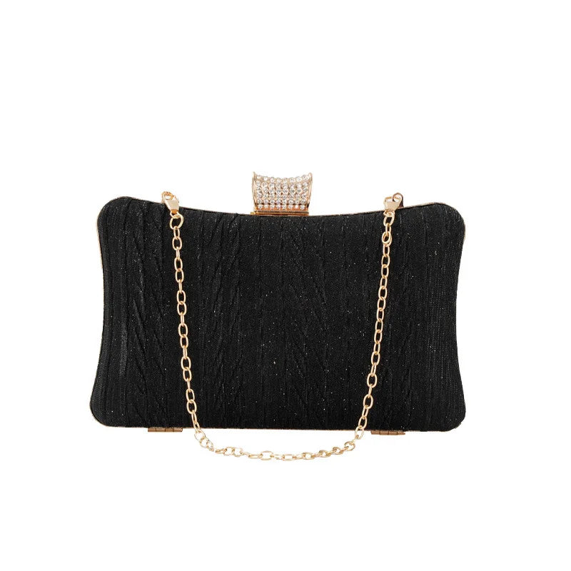 Women Fold Evening Clutch Bags Diamond Wedding Banquet Mini Purse